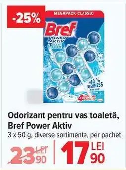 Carrefour Odorizant pentru vas toaletă, Bref Power Aktiv Ofertă