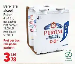 Carrefour Bere fără alcool Peroni Ofertă