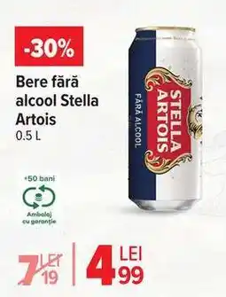 Carrefour Bere fără alcool Stella Artois 0.5 L Ofertă