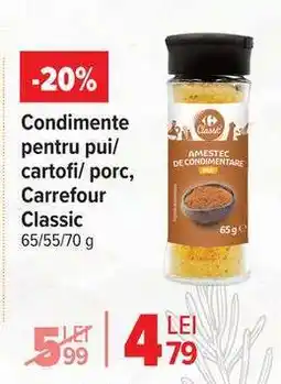 Carrefour Condimente pentru pui/cartofi/porc, Carrefour Classic Ofertă