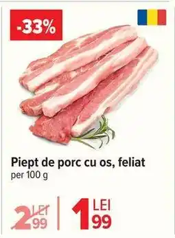 Carrefour Piept de porc cu os, feliat Ofertă