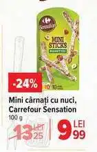 Carrefour Mini cârnați cu nuci, Carrefour Sensation Ofertă