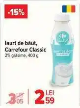 Carrefour Iaurt de băut Carrefour Classic Ofertă