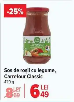 Carrefour Sos de roșii cu legume, Carrefour Classic Ofertă