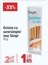 Carrefour Grisine cu sare/simple/mac Simpl Ofertă