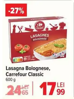 Carrefour Lasagna Bolognese, Carrefour Classic Ofertă