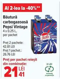 Carrefour Băutură carbogazoasă Pepsi Vintage Ofertă
