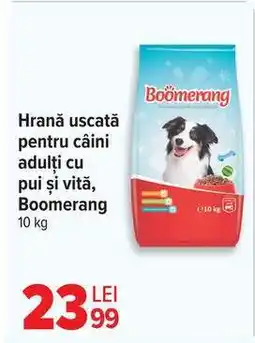 Carrefour Boomerang Hrană uscată pentru câini adulți cu pui și vită Ofertă