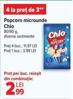 Carrefour Popcorn microunde Chio Ofertă