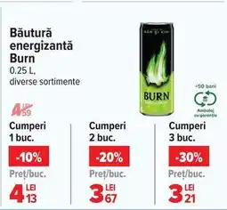 Carrefour Băutură energizantă Burn Ofertă