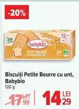 Carrefour Biscuiți Petite Beurre cu unt, Babybio Ofertă