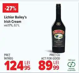 Carrefour Lichior Bailey’s Irish Cream Ofertă