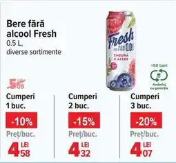 Carrefour Bere fara alcool Fresh Ofertă