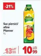 Carrefour Suc piersici/afine Pfanner Ofertă