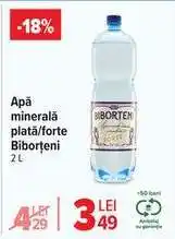 Carrefour Apă minerală plată/forte Biboțeni 2L Ofertă