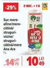 Carrefour Suc mere-afine/mere-cătină/struguri-vișine/struguri-cătină/mere Ana are Ofertă