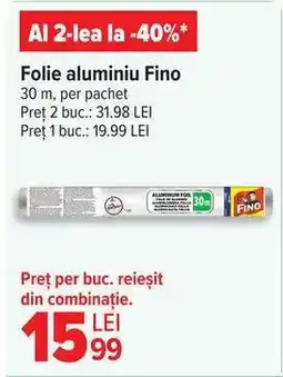 Carrefour Folie aluminiu Fino Ofertă