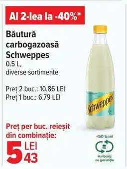 Carrefour Băutură carbogazoasă Schweppes Ofertă