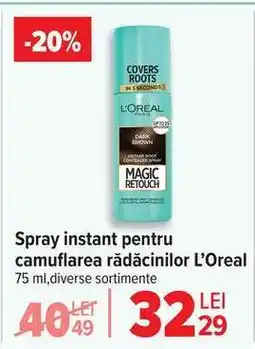 Carrefour Spray instant pentru camuflarea rădăcinilor L’Oreal Ofertă
