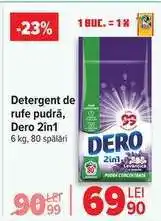 Carrefour Detergent de rufe pudră Dero 2în1 Ofertă