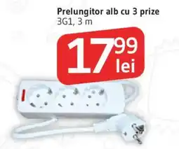 Supeco Prelungitor alb cu 3 prize Ofertă
