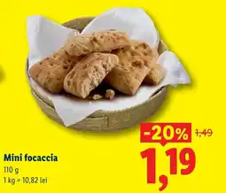Lidl Mini focaccia Ofertă