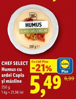 Lidl CHEF SELECT Humus cu ardei Capia și măsline Ofertă