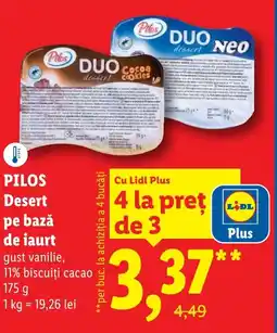 Lidl PILOS Desert pe bază de iaurt Ofertă