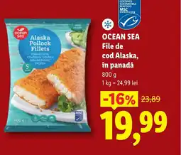 Lidl OCEAN SEA File de cod Alaska, în panadǎ Ofertă