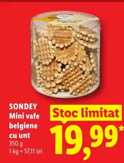 Lidl SONDEY Mini vafe belgiene cu unt Ofertă