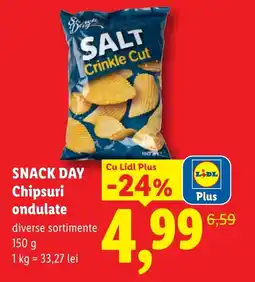 Lidl SNACK DAY Chipsuri ondulate Ofertă