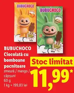 Lidl BUBUCHOCO Ciocolată cu bomboane pocnitoare Ofertă