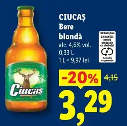 Lidl CIUCAŞ Bere blondă Ofertă