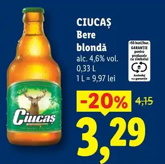 Lidl CIUCAŞ Bere blondă Ofertă