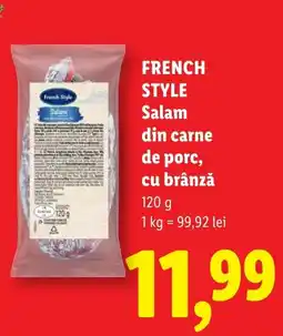 Lidl FRENCH STYLE Salam din carne de porc, cu brânză Ofertă