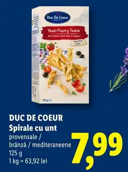 Lidl DUC DE COEUR Spirale cu unt Ofertă
