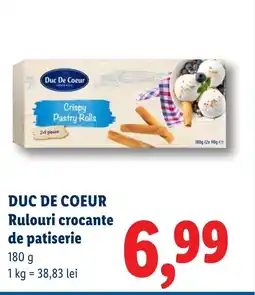 Lidl DUC DE COEUR Rulouri crocante de patiserie Ofertă