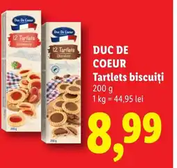 Lidl DUC DE COEUR Tartlets biscuiți Ofertă