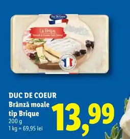 Lidl DUC DE COEUR Brânză moale tip Brique Ofertă
