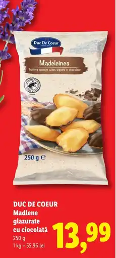 Lidl DUC DE COEUR Madlene glazurate cu ciocolată Ofertă