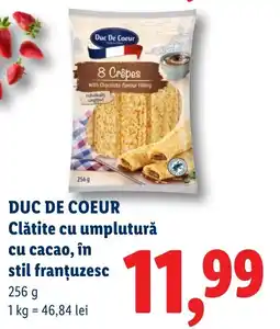 Lidl DUC DE COEUR Clătite cu umplutură cu cacao, în stil franţuzesc Ofertă