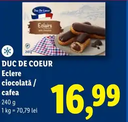Lidl DUC DE COEUR Eclere ciocolată / cafea Ofertă
