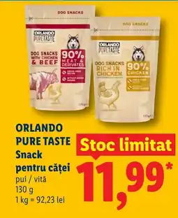 Lidl ORLANDO PURE TASTE Snack pentru căţei Ofertă