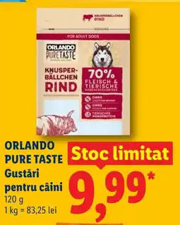 Lidl ORLANDO PURE TASTE Gustări pentru câini Ofertă