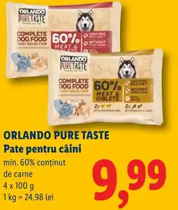 Lidl ORLANDO PURE TASTE Pate pentru câini Ofertă