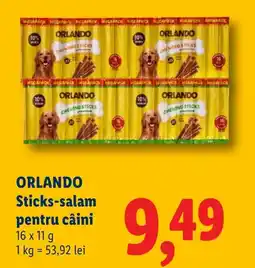 Lidl ORLANDO Sticks-salam pentru câini Ofertă