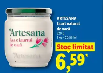 Lidl ARTESANA Iaurt natural de vacǎ Ofertă