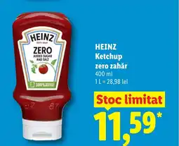Lidl HEINZ Ketchup zero zahăr Ofertă