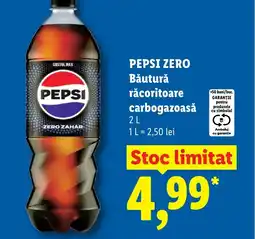 Lidl PEPSI ZERO Băutură răcoritoare carbogazoasă Ofertă