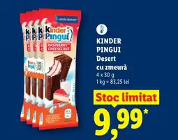 Lidl KINDER PINGUI Desert cu zmeură Ofertă